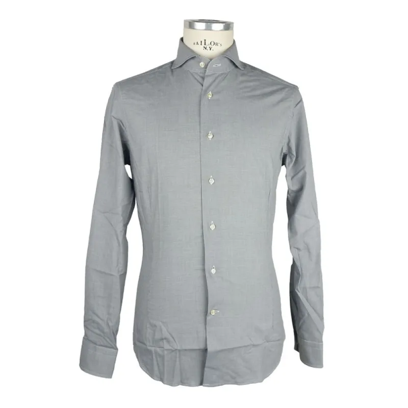 Milano Micro Houndstooth Men's Cotton Shirt sold by Louxly