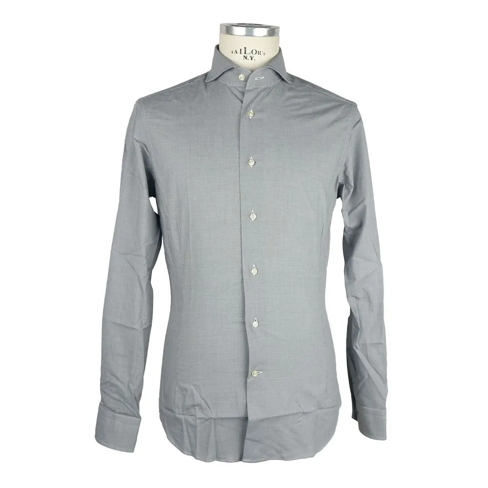 Milano Micro Houndstooth Men's Cotton Shirt sold by Louxly