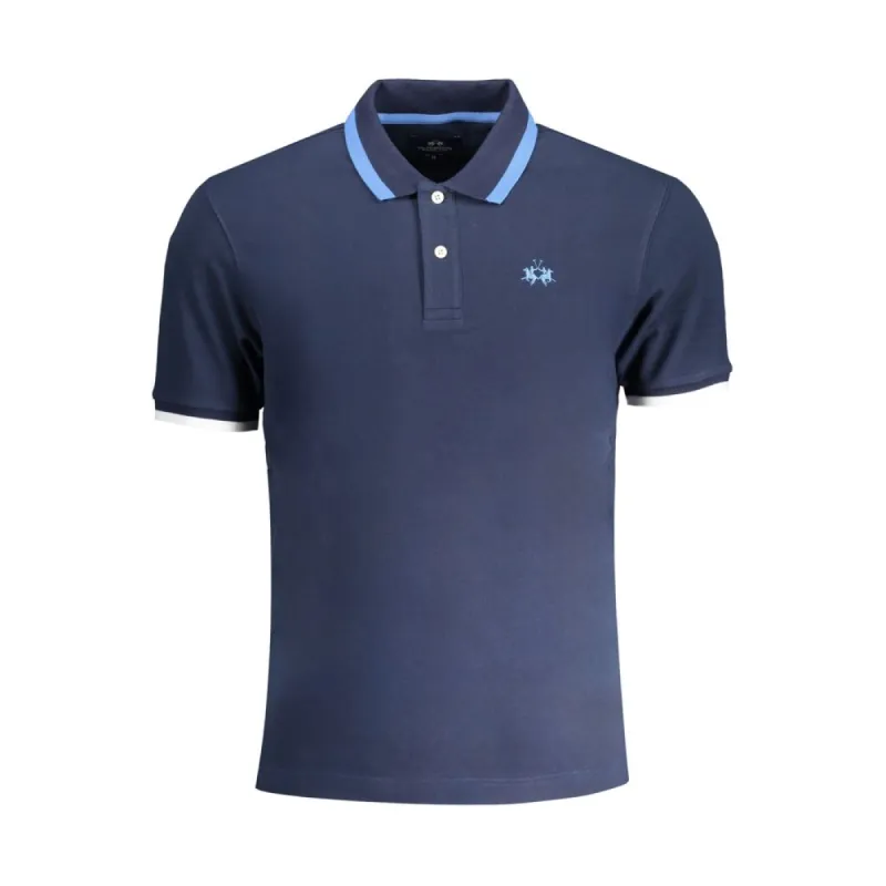 Blue Cotton Polo Shirt sold by Louxly