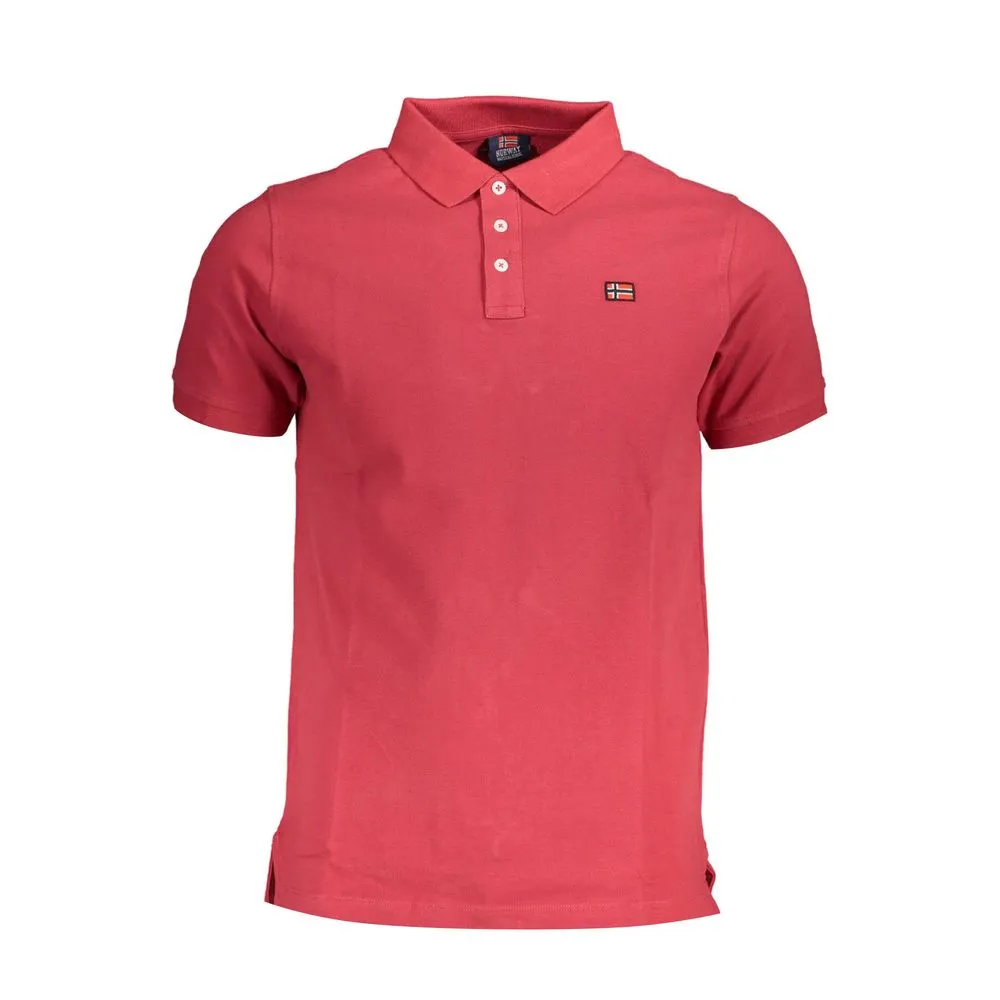 Red Cotton Polo Shirt sold by Louxly