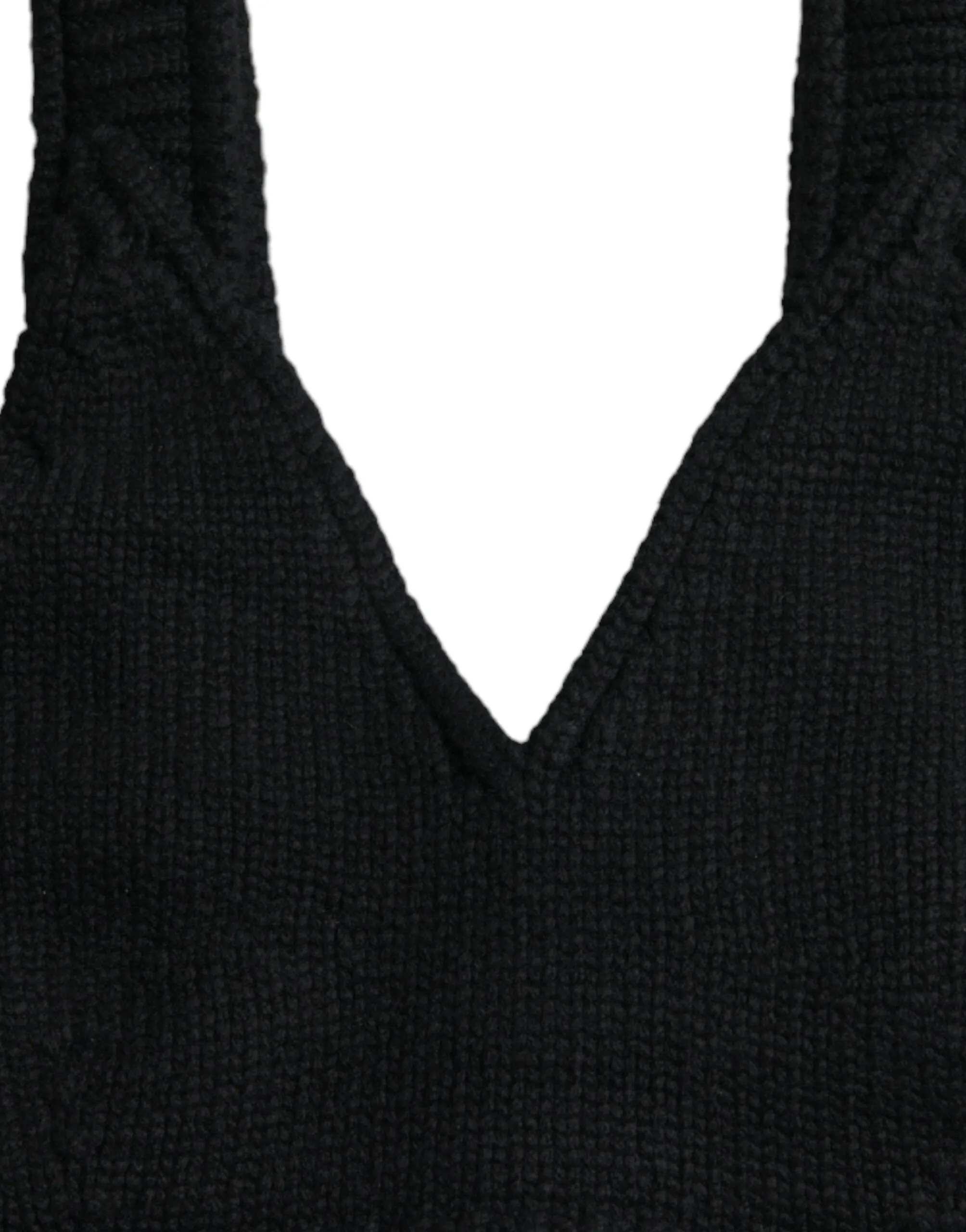 Elegant Black Cashmere Bustier Crop Top sold by Louxly product image thumbnail 5