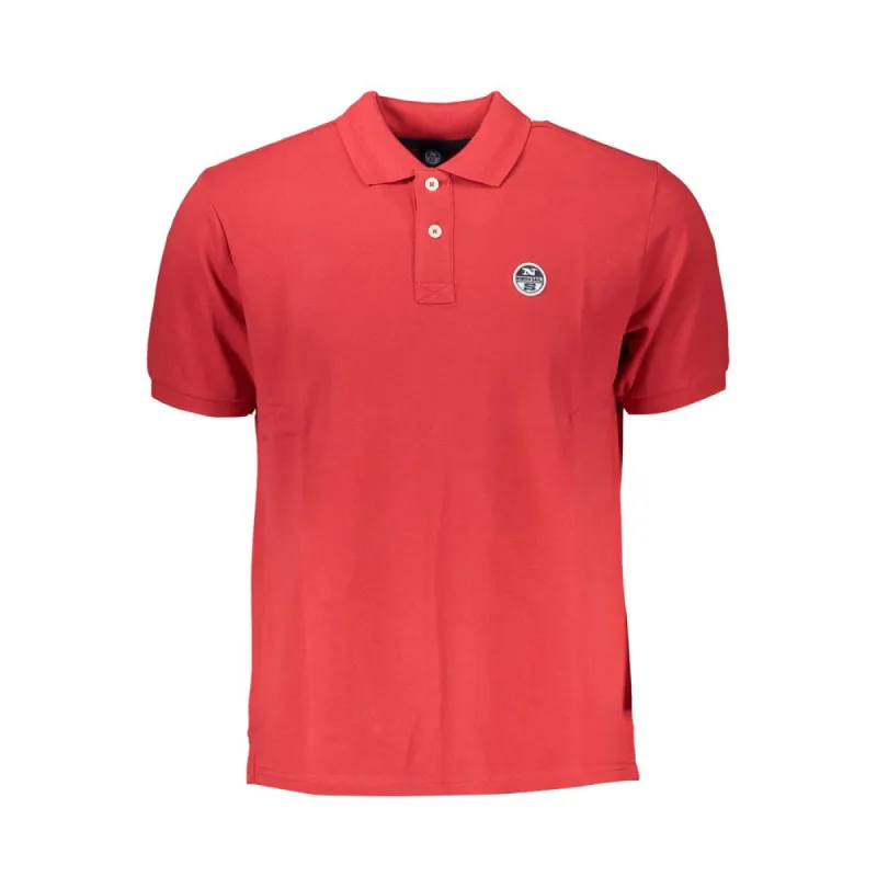 Red Cotton Polo Shirt sold by Louxly