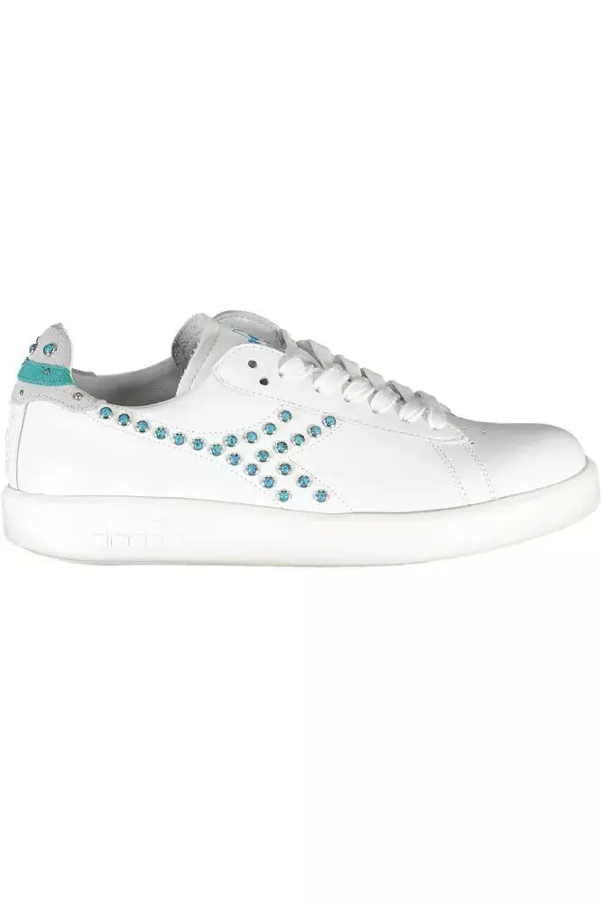 White Leather Women Sneaker sold by Louxly