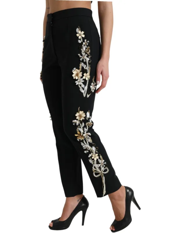 Elegant High Waist Floral Tapered Pants sold by Louxly