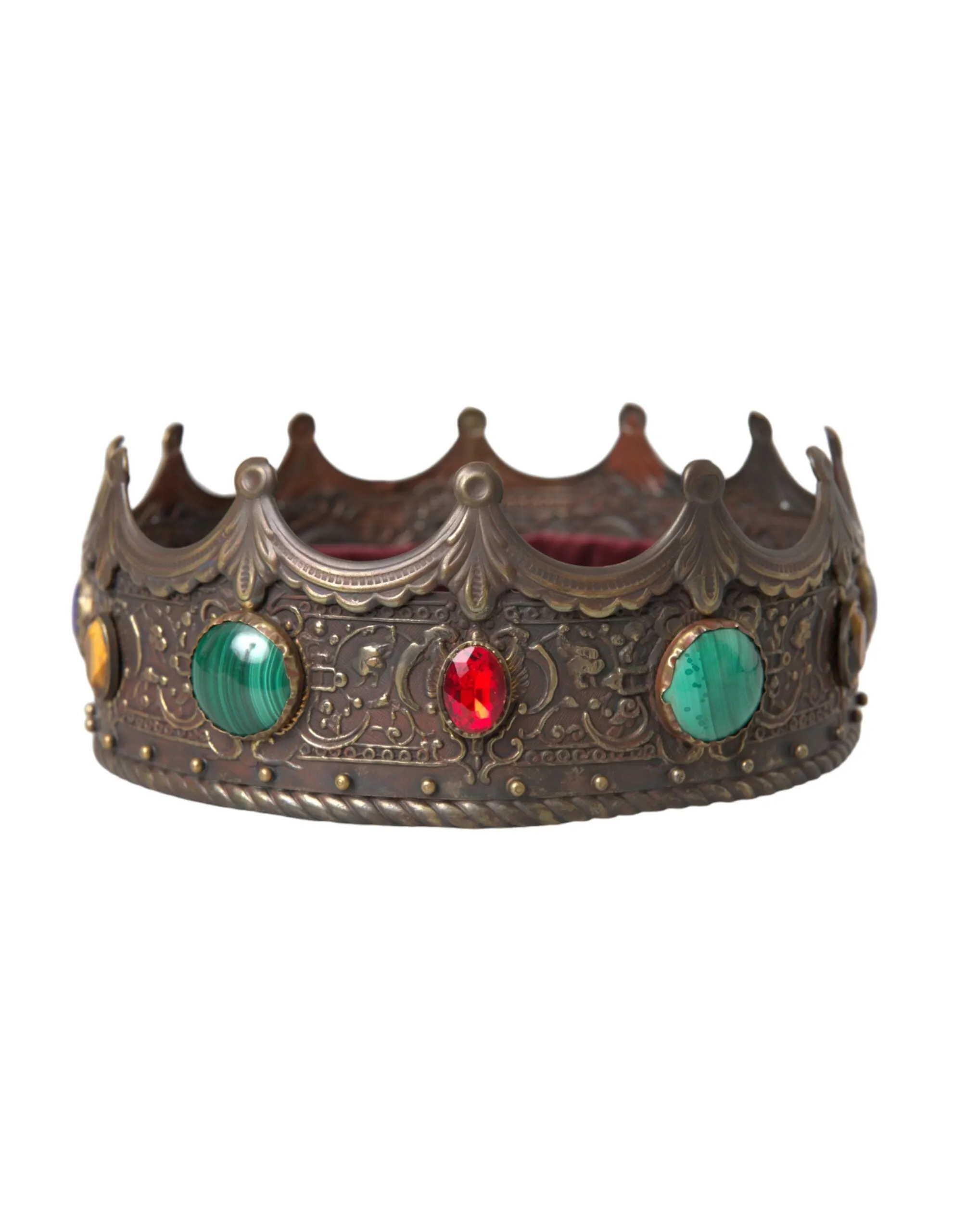 Bronze Brass Multicolor Crystal Crown Tiara Hat sold by Louxly product image thumbnail 2