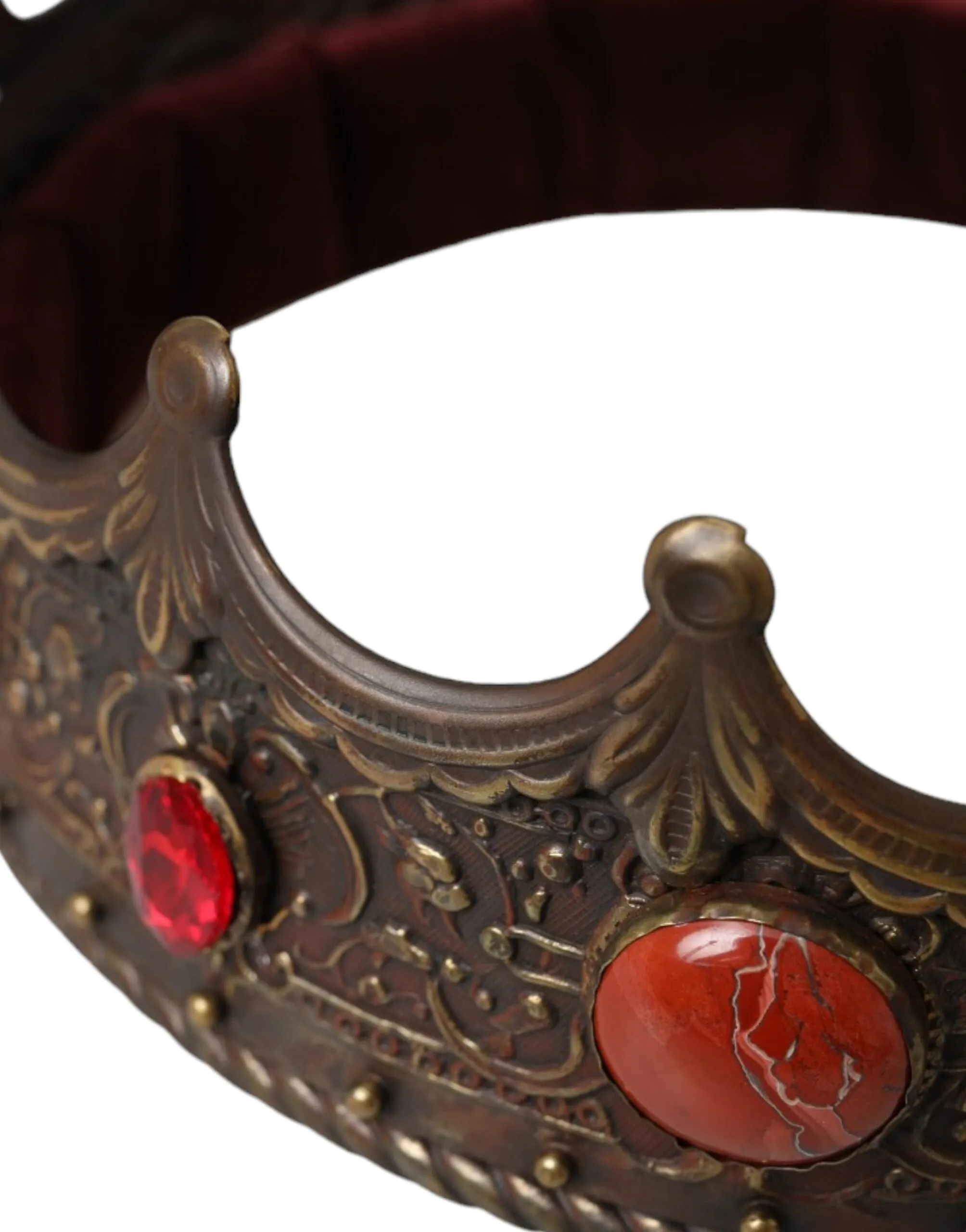 Bronze Brass Multicolor Crystal Crown Tiara Hat sold by Louxly product image thumbnail 5