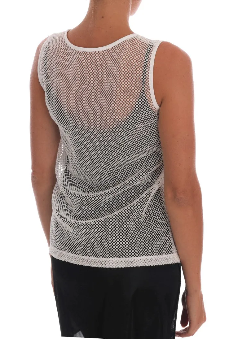Sleeveless Transparent Net Tank Top sold by Louxly product image thumbnail 3