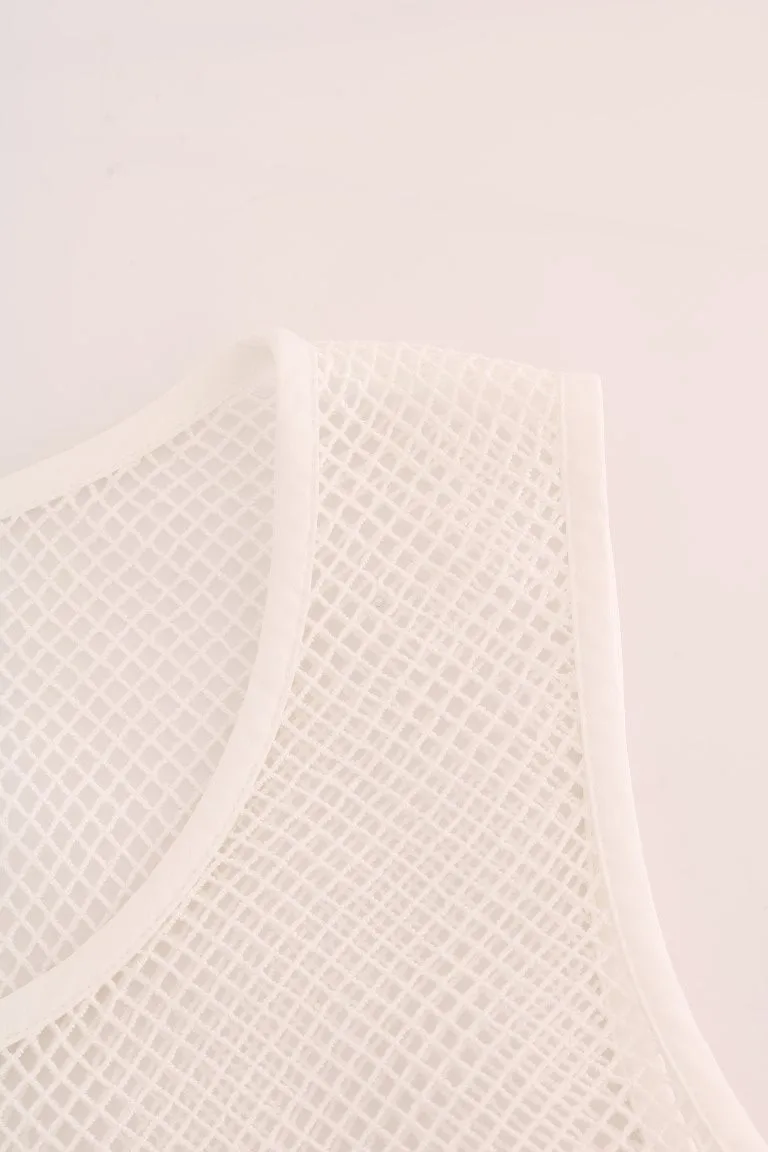 Sleeveless Transparent Net Tank Top sold by Louxly product image thumbnail 4