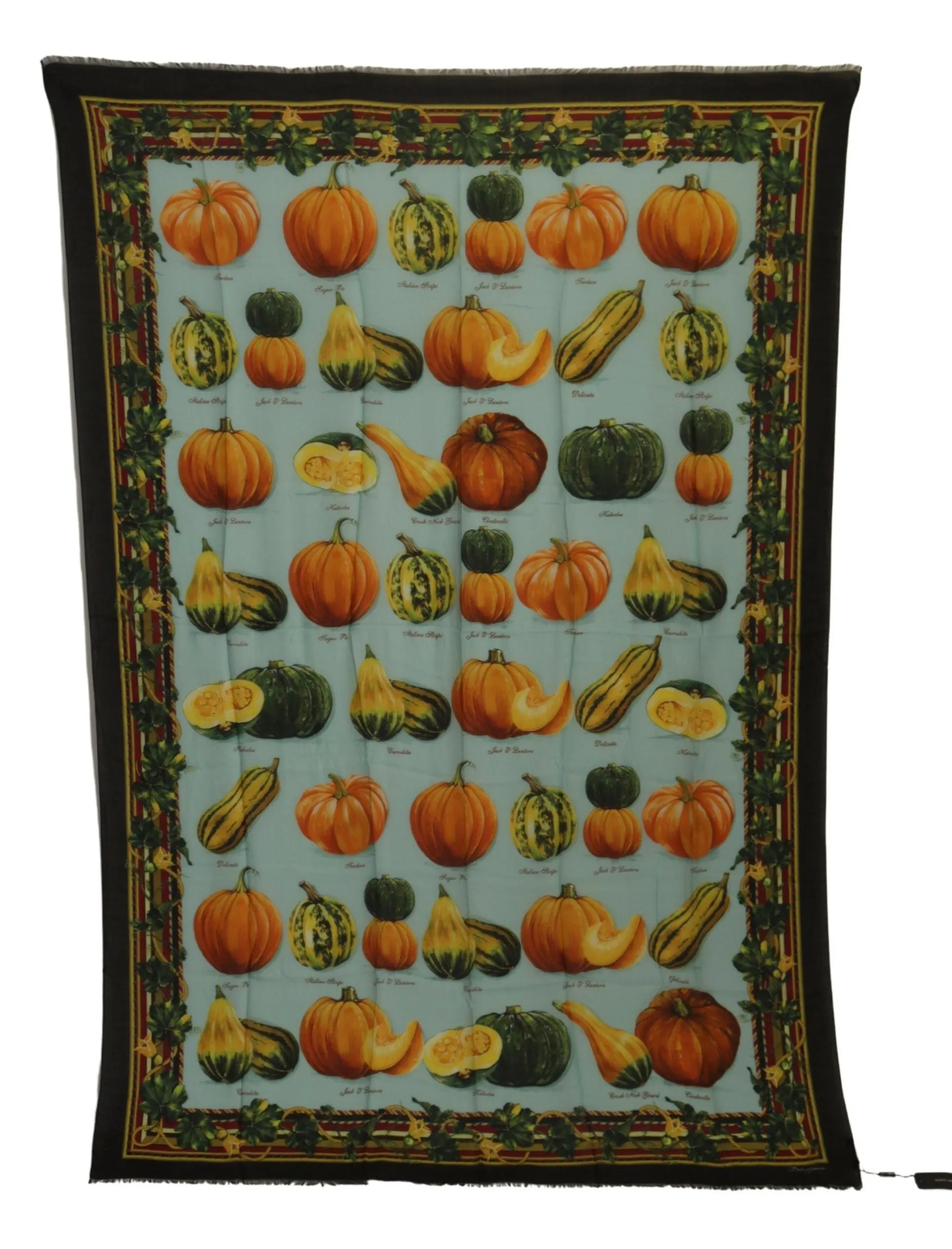 Vegetable Print Silk Blend Scarf sold by Louxly product image thumbnail 2