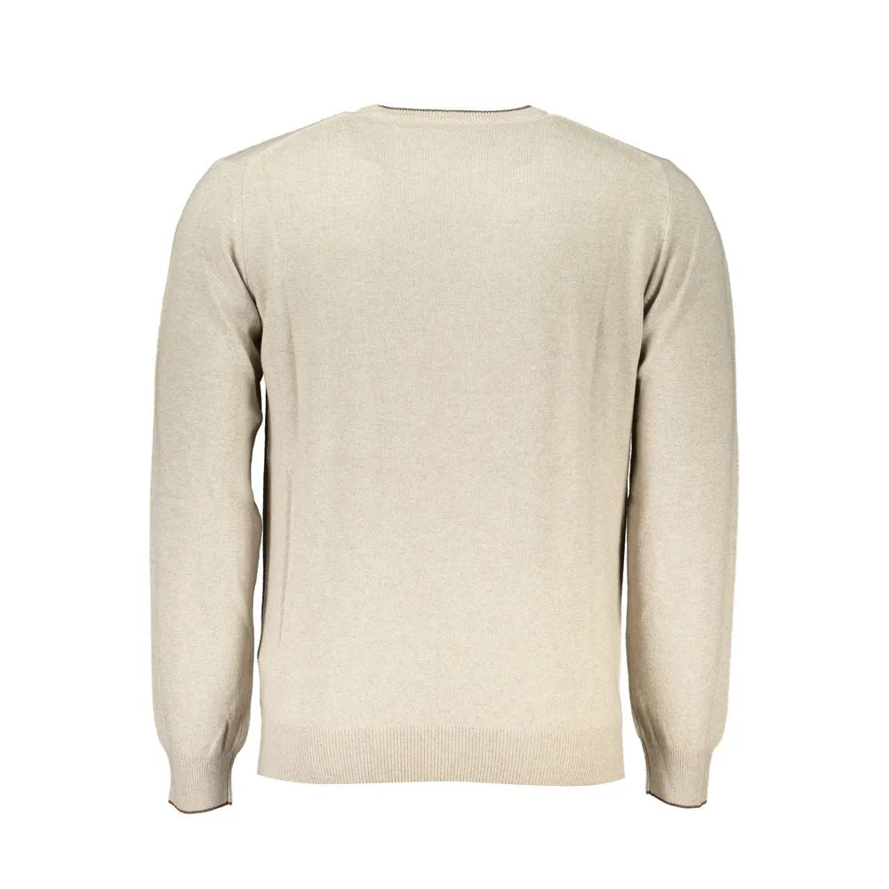 Beige Crew Neck Luxury Sweater with Embroidery sold by Louxly product image thumbnail 2