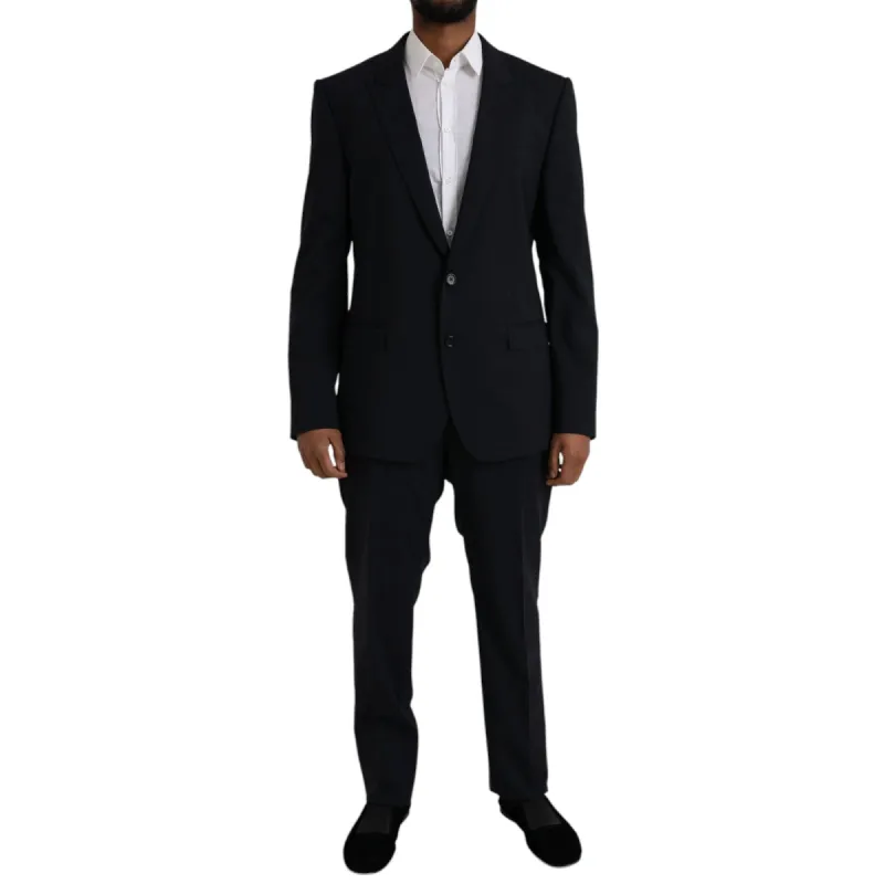 Blue MARTINI Wool Formal 2 Piece Suit sold by Louxly