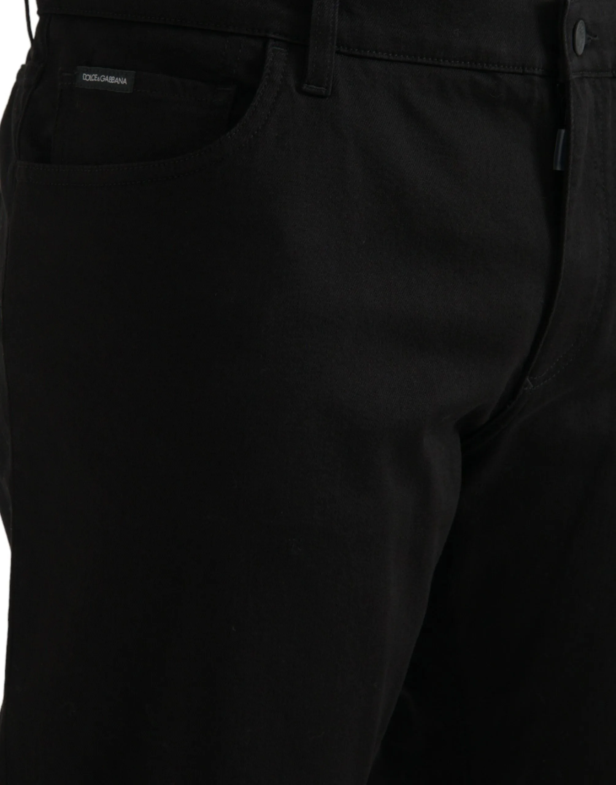 Black Cotton Stretch Slim Skinny Denim Jeans sold by Louxly product image thumbnail 4