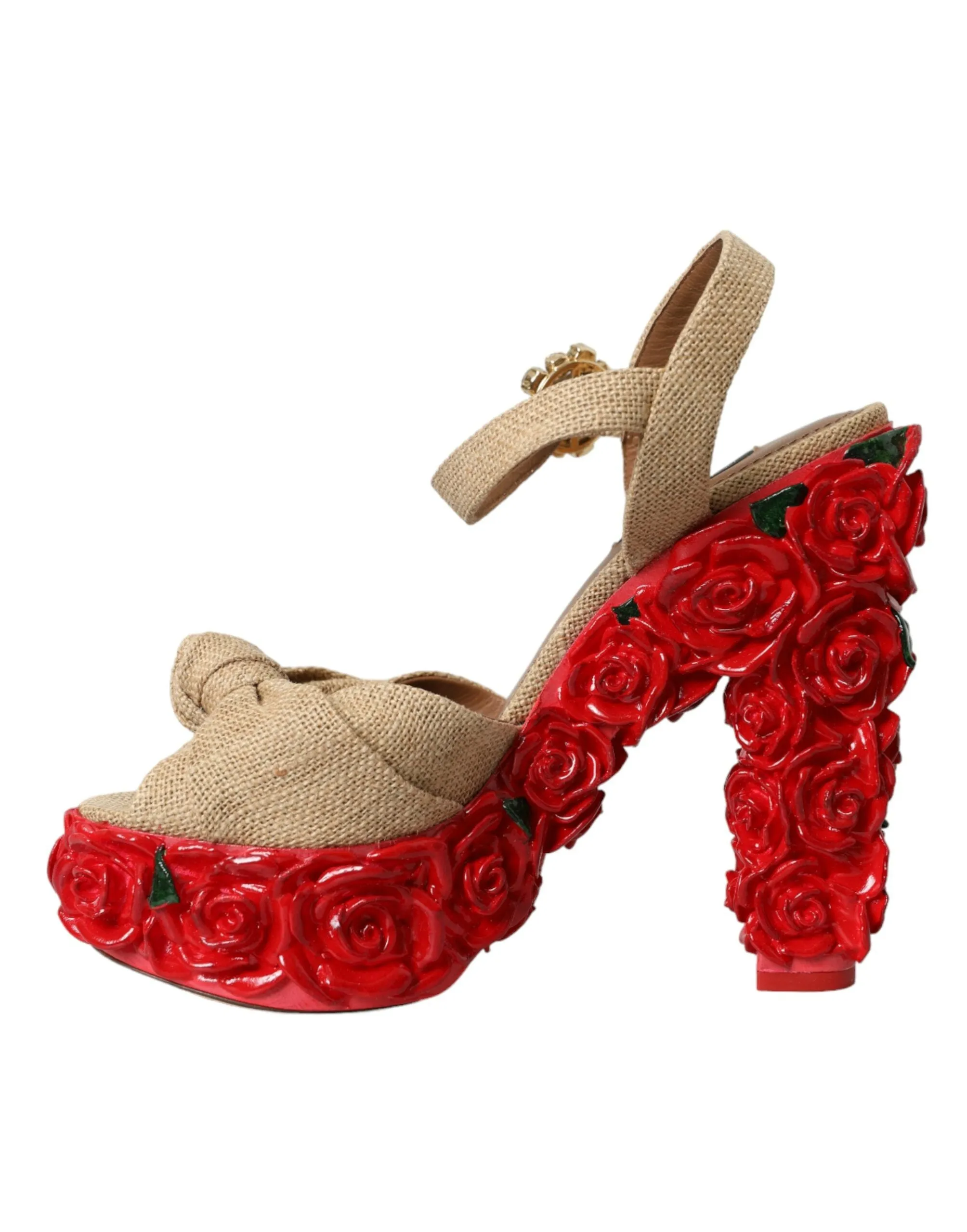Red Roses Crystal Platform Sandals Shoes sold by Louxly product image thumbnail 5