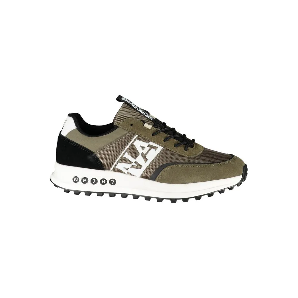 Trendy Green Laced Sports Sneakers sold by Louxly