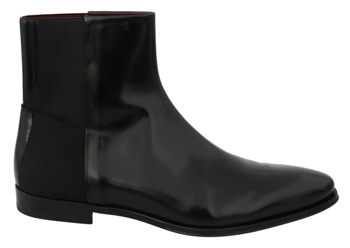 Elegant Black Leather Chelsea Boots sold by Louxly
