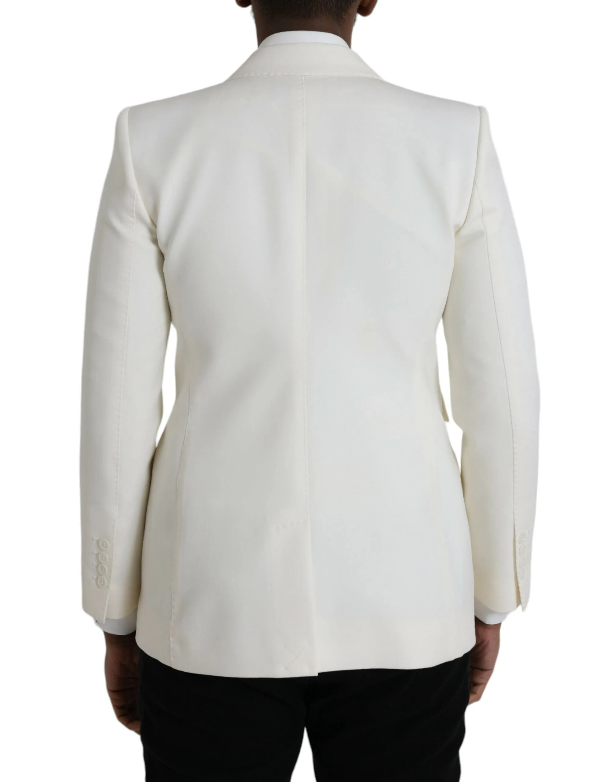 White Wool Single Breasted Coat Blazer sold by Louxly product image thumbnail 3