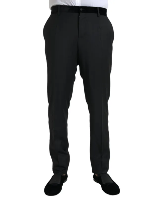 Black Silk Men Skinny Dress Pants sold by Louxly