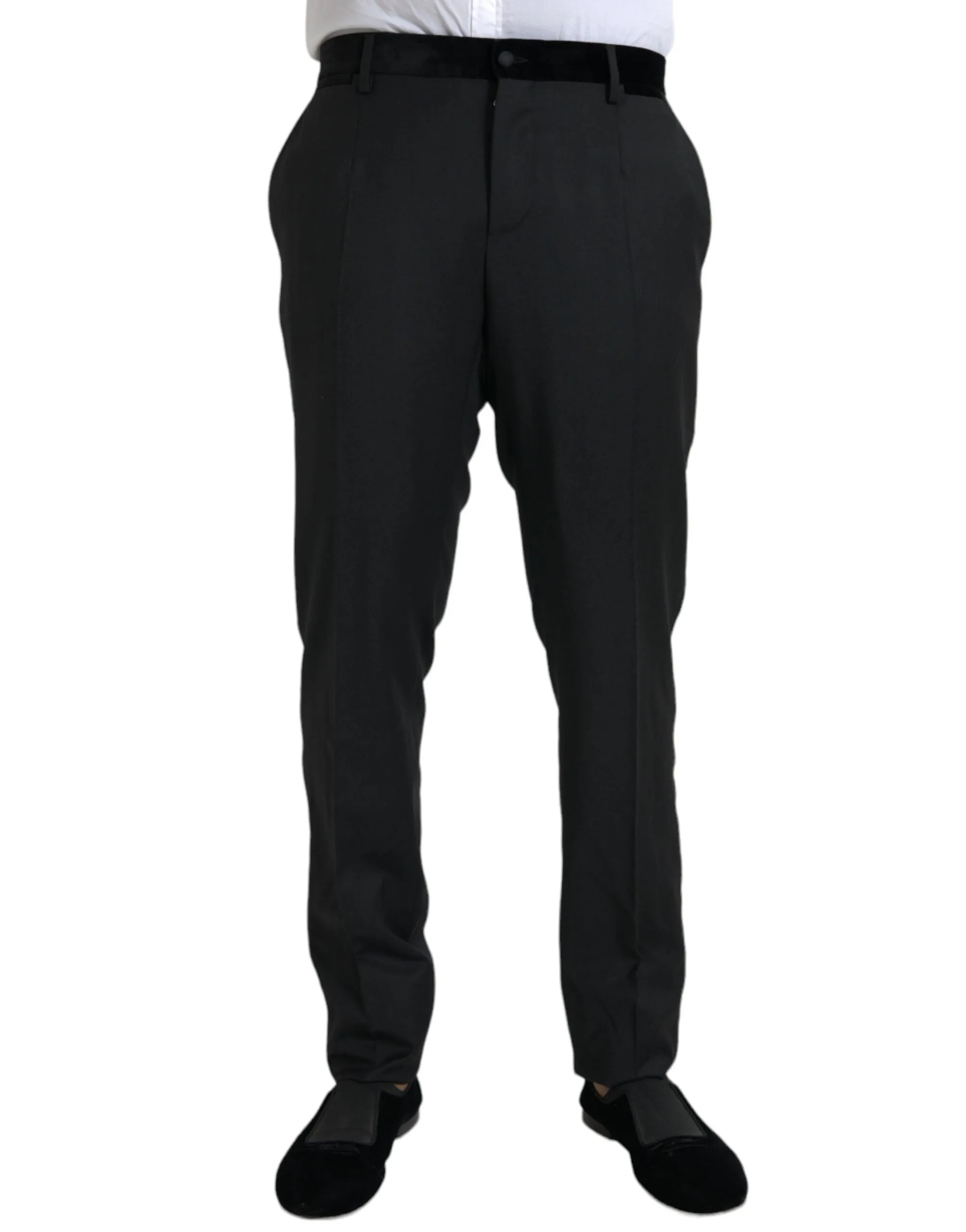Black Silk Men Skinny Dress Pants sold by Louxly