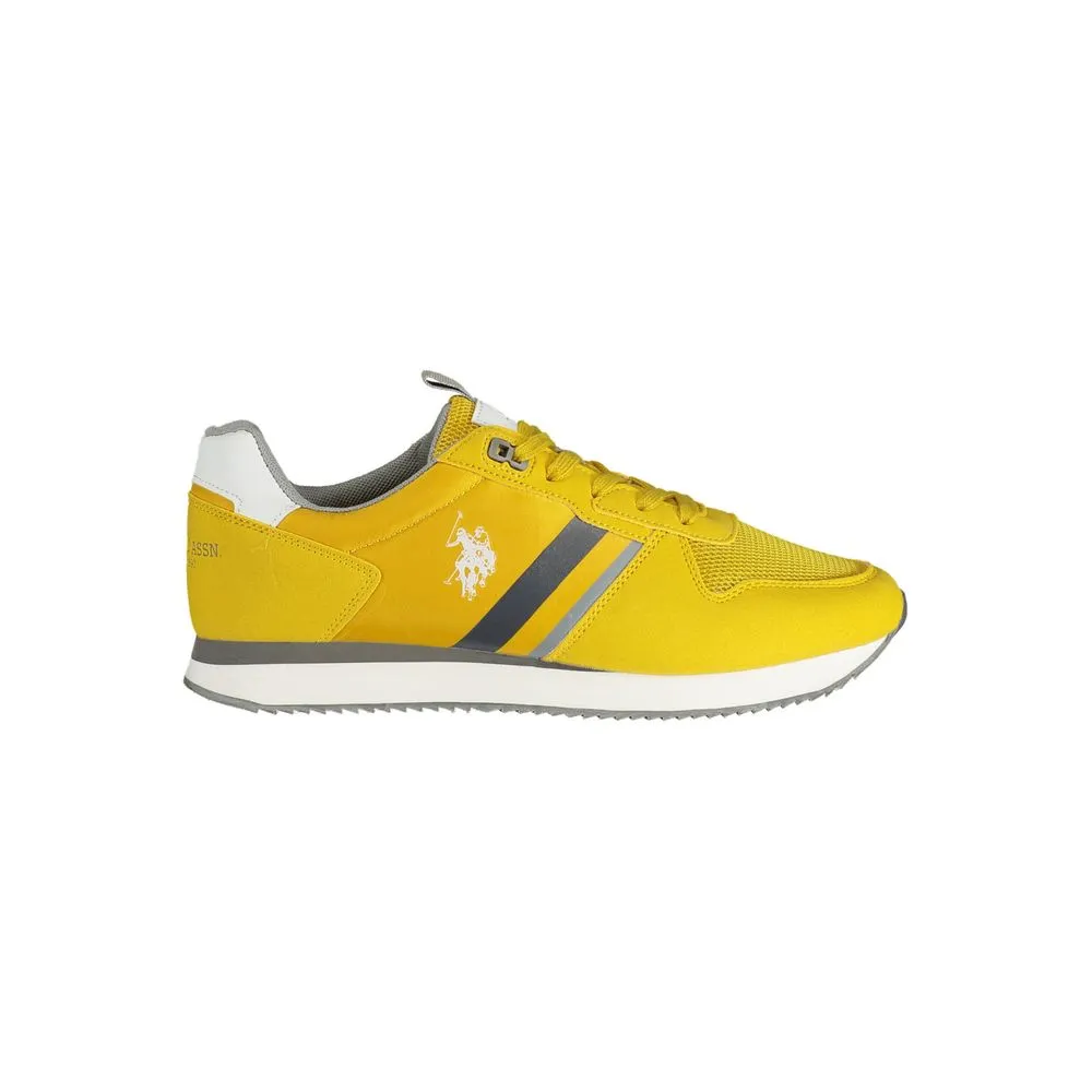 Yellow Polyester Men Sneaker sold by Louxly