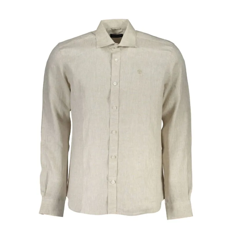 Beige Linen Men Shirt made by North Sails