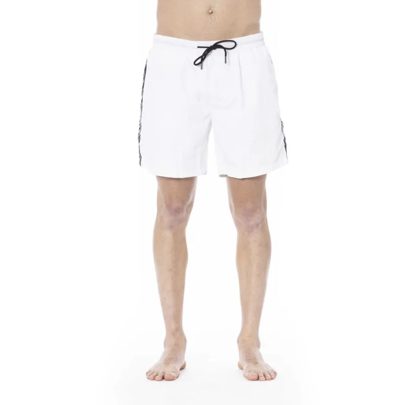 White Polyester Swimwear sold by Louxly