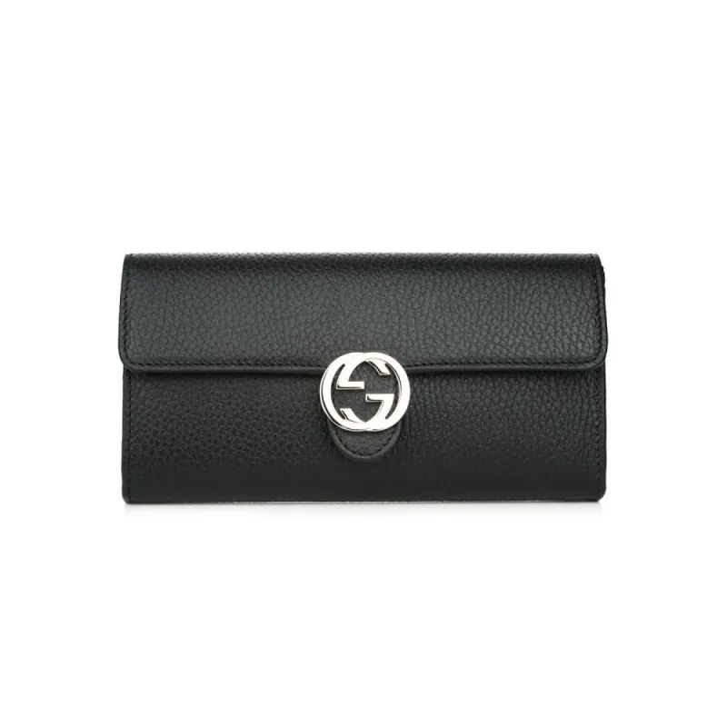 Elegant Calfskin Leather Chain Wallet sold by Louxly
