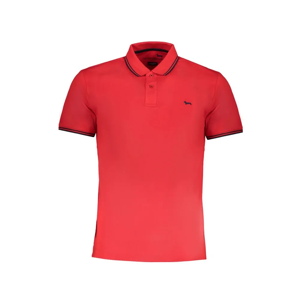 Red Cotton Polo Shirt sold by Louxly
