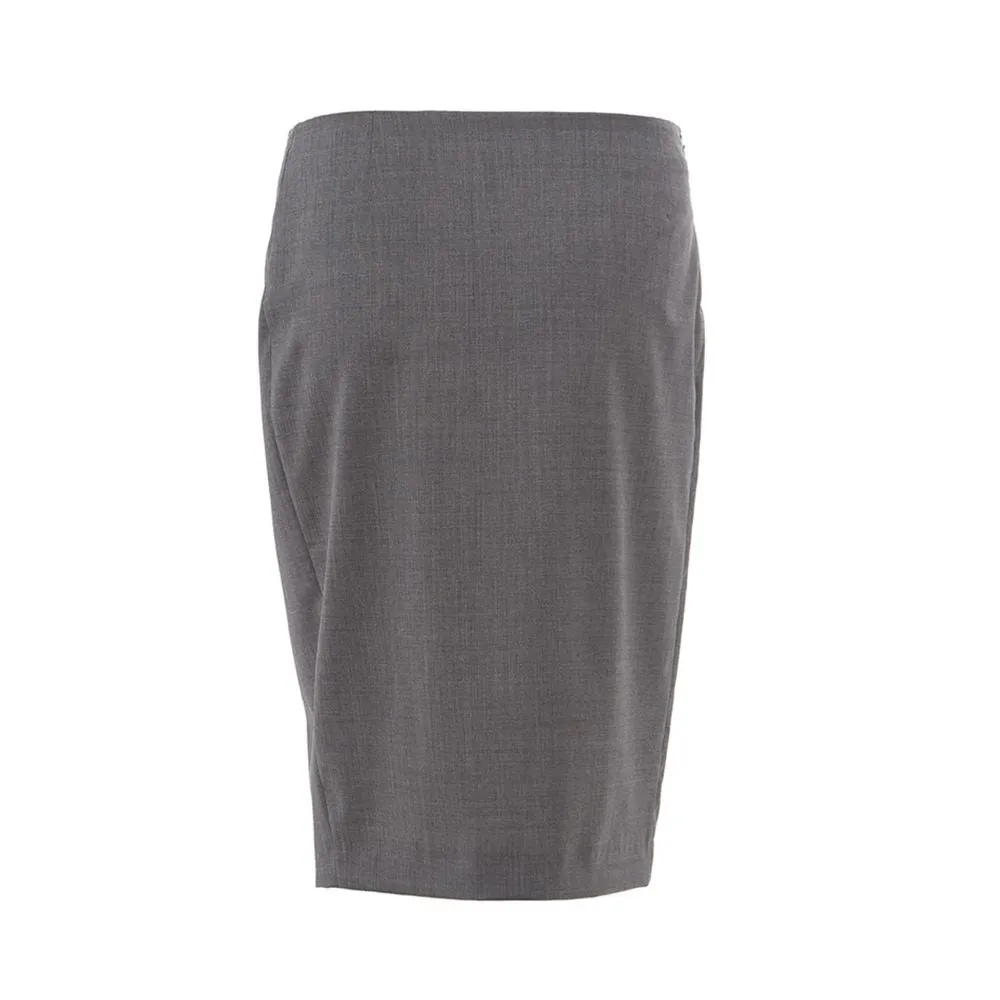 Chic Gray Wool Pencil Skirt sold by Louxly product image thumbnail 2