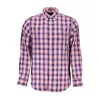 Casual Blue Cotton Shirt with Button-Down Collar sold by Louxly