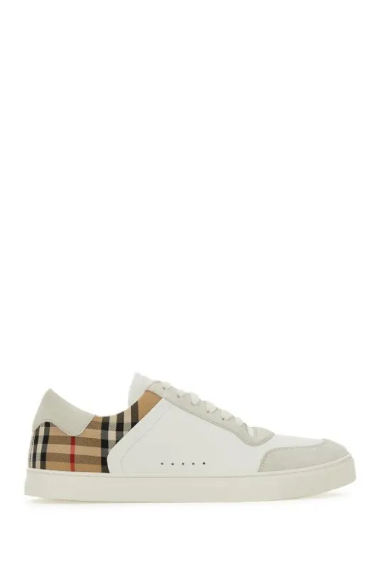 White Multicolor Calf Leather Sneakers sold by Louxly