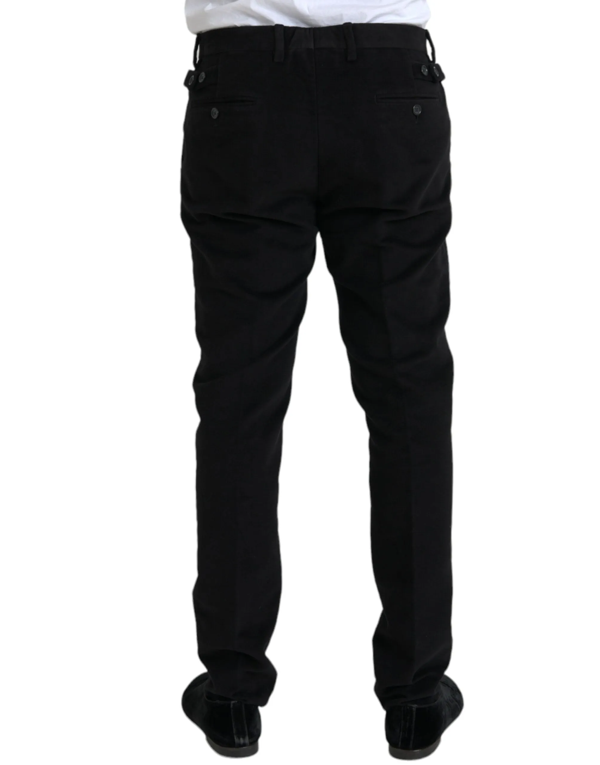 Black Cotton Velvet Skinny Pants sold by Louxly product image thumbnail 3