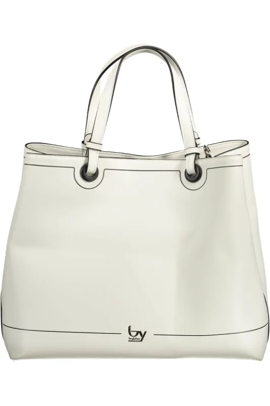 Elegant Two-Compartment White Handbag sold by Louxly
