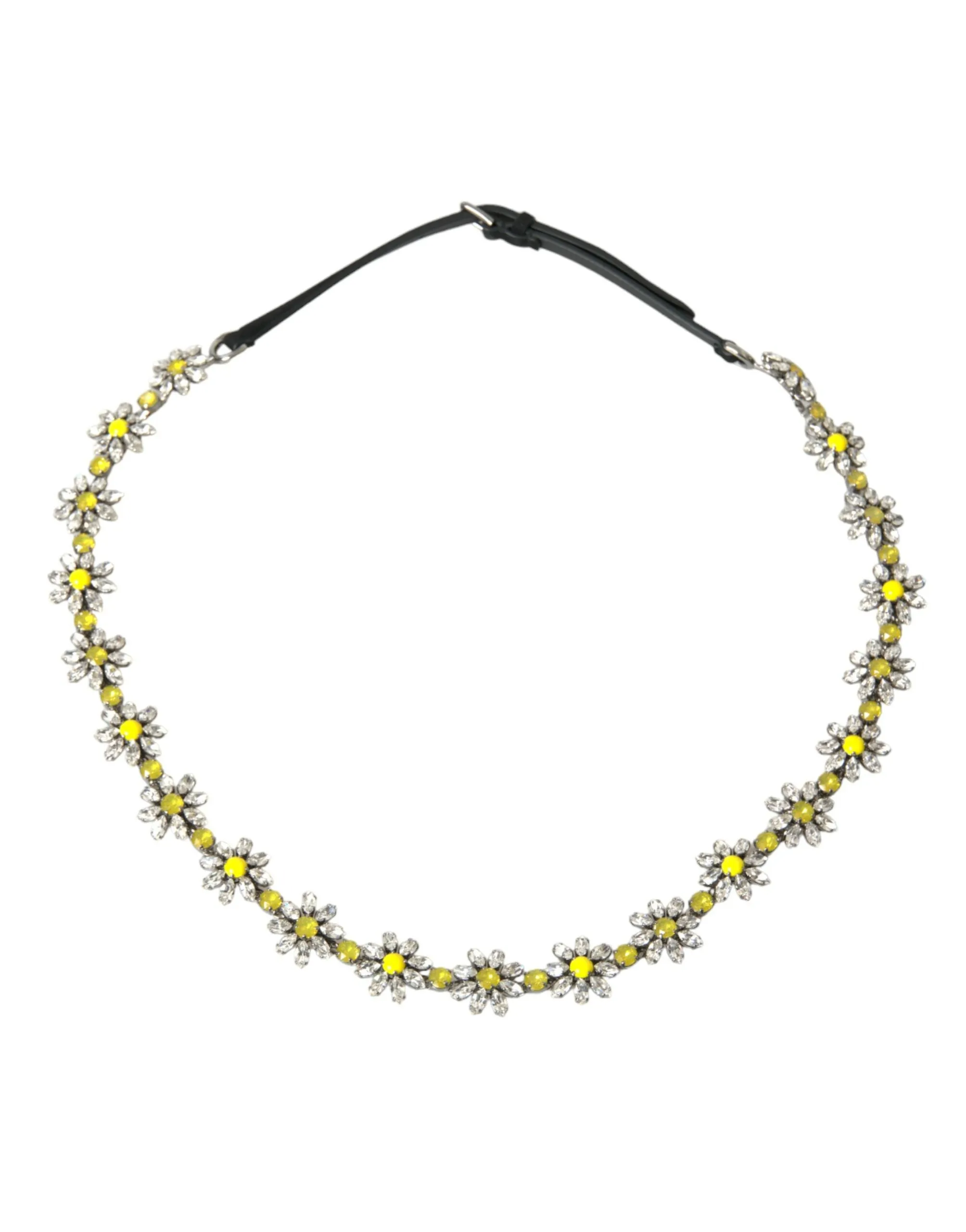 Elegant Crystal-Embellished Leather Belt sold by Louxly