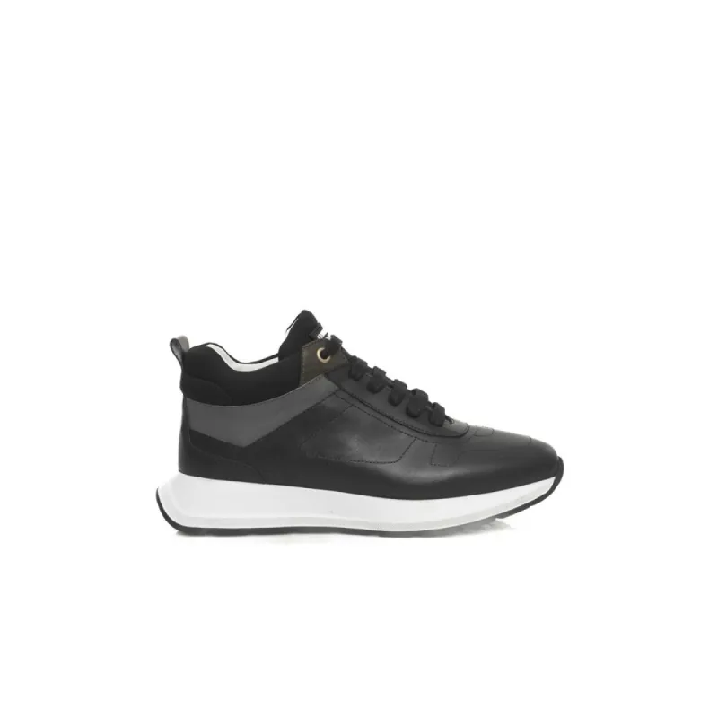 Black Leather Women Sneaker sold by Louxly