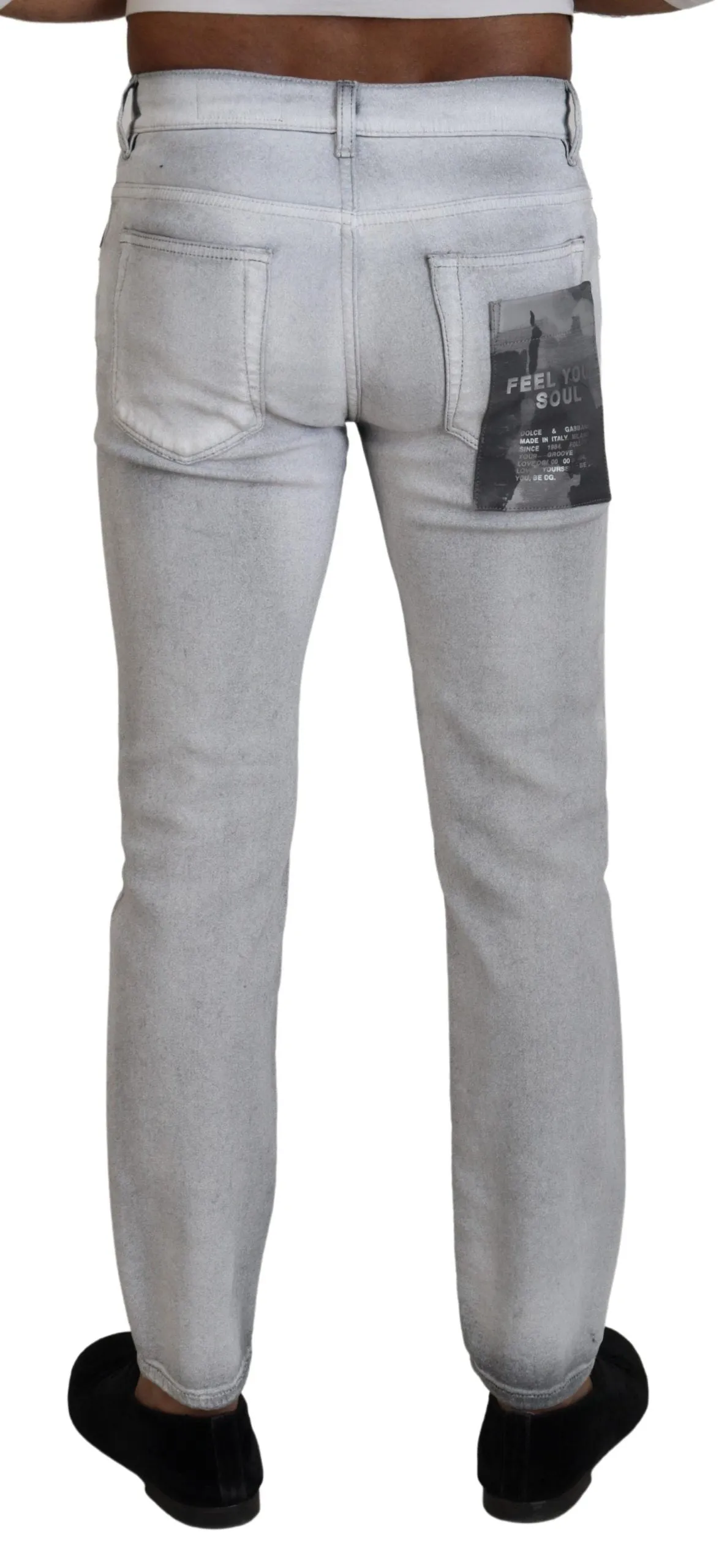 Elegant Gray Washed Cotton Blend Pants sold by Louxly product image thumbnail 3