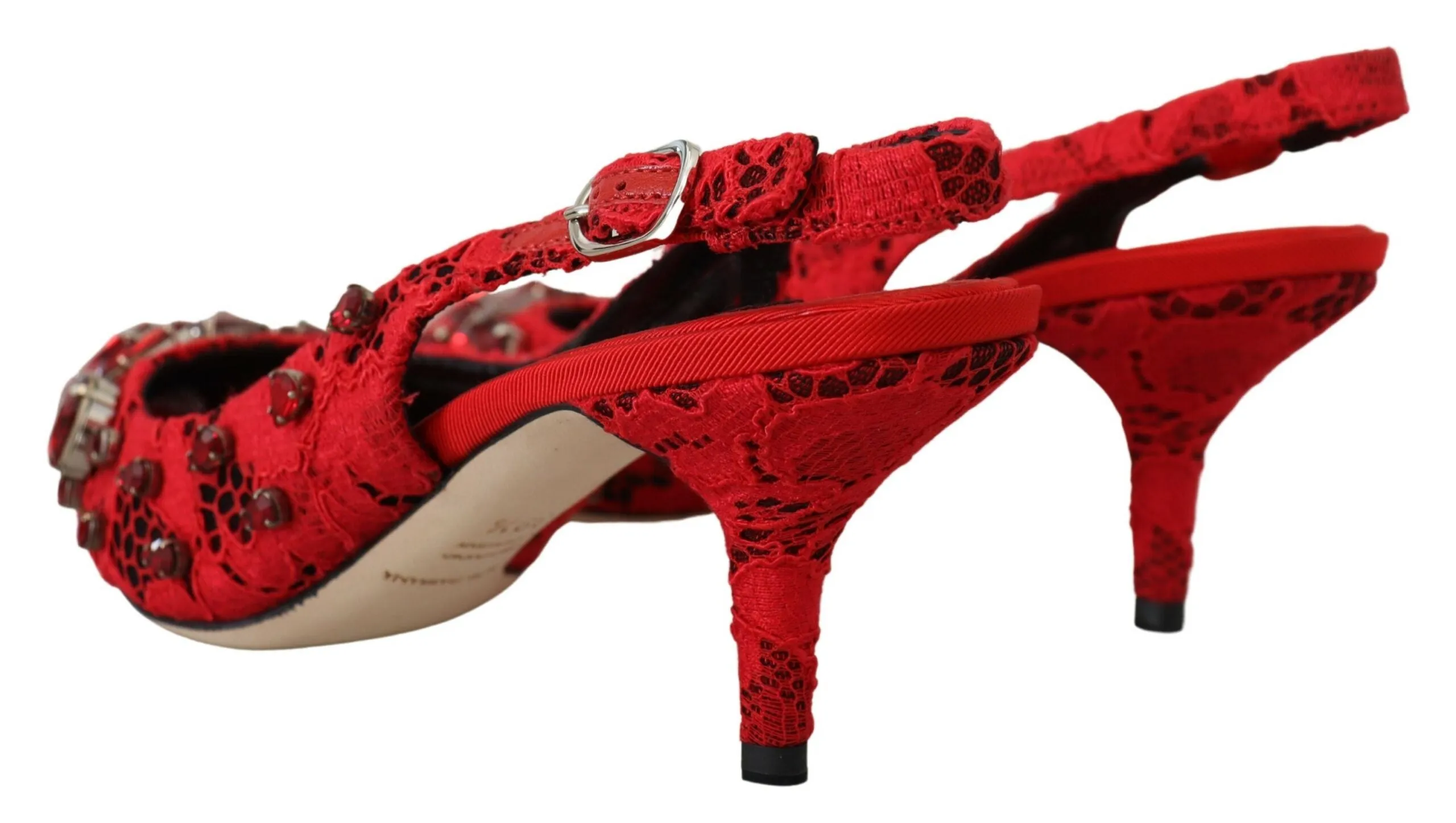Ruby Red Crystal Slingback Heels sold by Louxly product image thumbnail 4