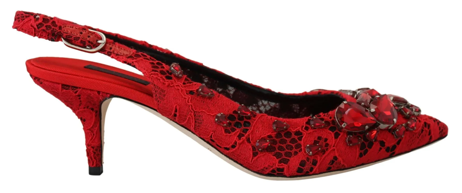Ruby Red Crystal Slingback Heels sold by Louxly