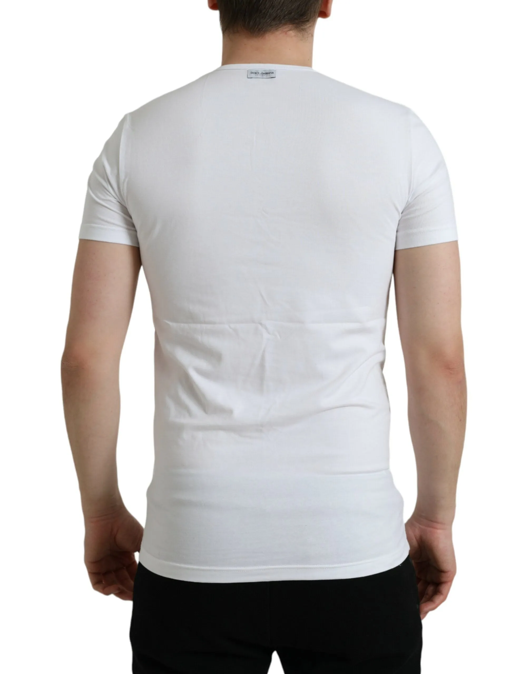 White Cotton Round Neck Crewneck Underwear T-shirt sold by Louxly product image thumbnail 2