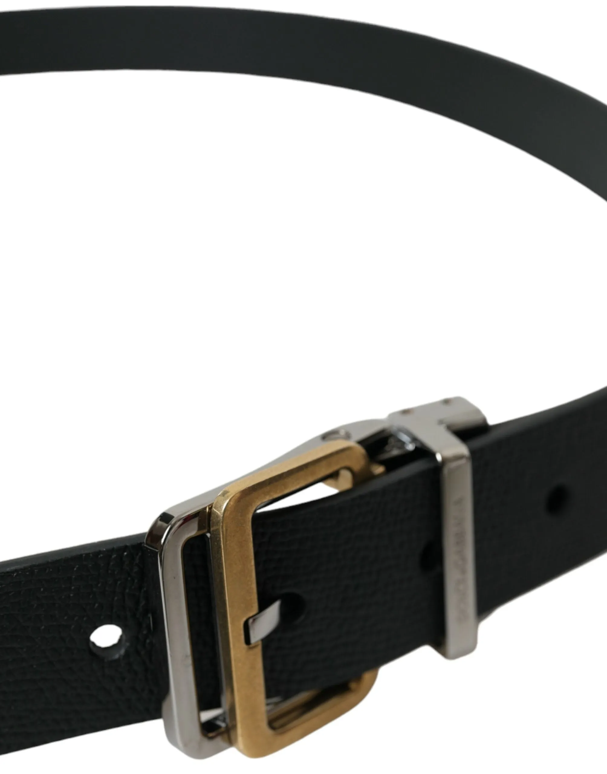 Elegant Black Leather Belt with Metal Buckle sold by Louxly product image thumbnail 3