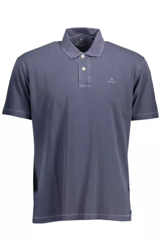 Blue Cotton Men Polo Shirt sold by Louxly