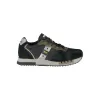 Sleek Black Sports Sneakers with Contrast Accents sold by Louxly