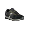 Sleek Black Sports Sneakers with Contrast Accents sold by Louxly