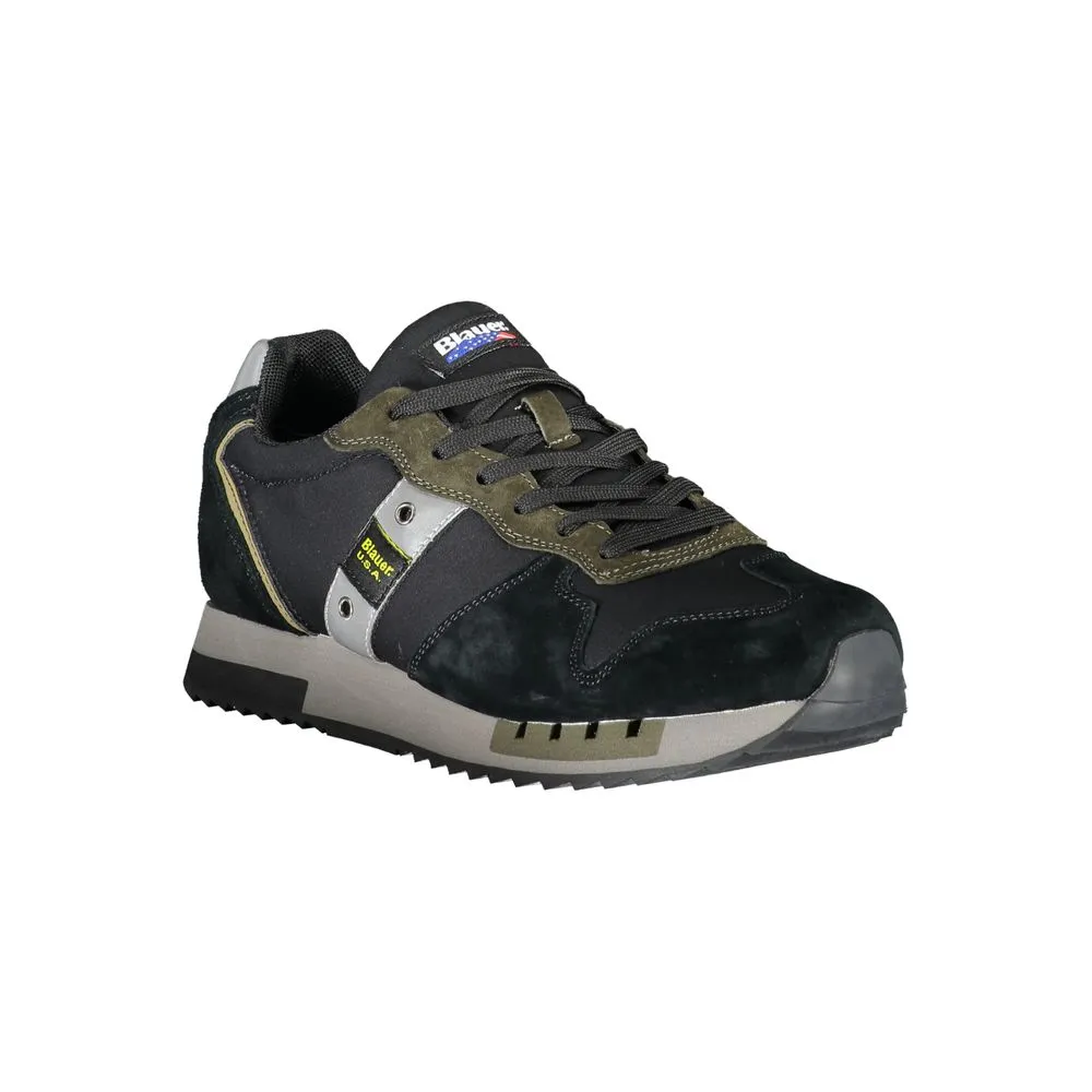 Sleek Black Sports Sneakers with Contrast Accents sold by Louxly product image thumbnail 2