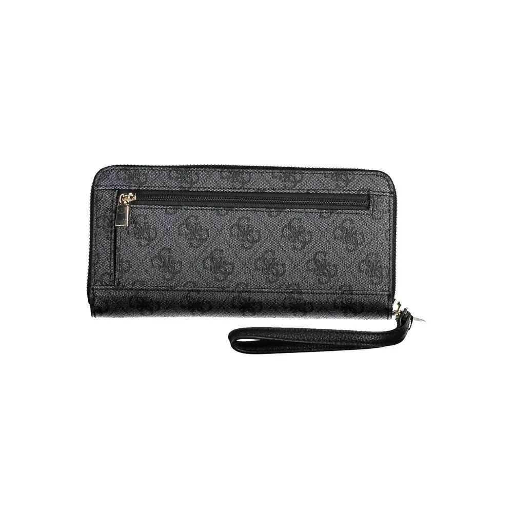 Chic Black Polyethylene Wallet with Logo Detail sold by Louxly product image thumbnail 2