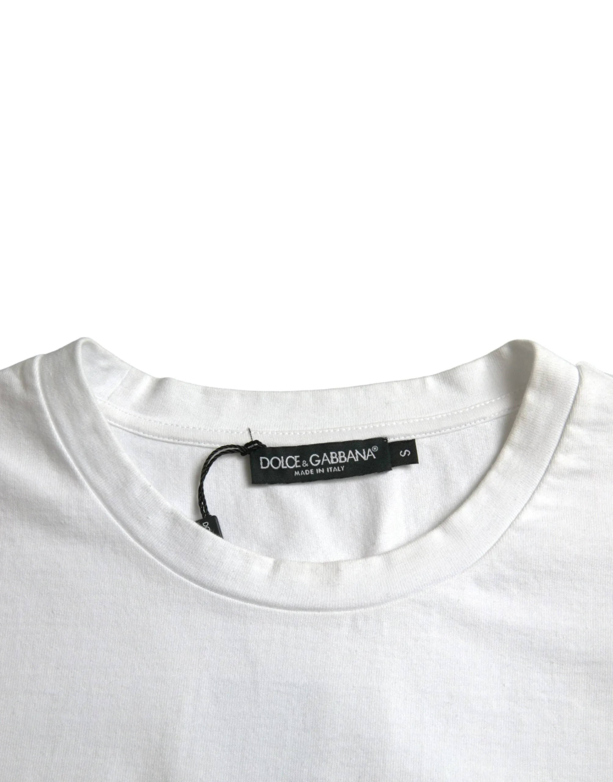 White Amor Heart Cotton Crewneck Short Sleeve T-shirt sold by Louxly product image thumbnail 3