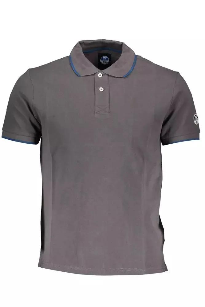 Gray Cotton Men Polo Shirt sold by Louxly