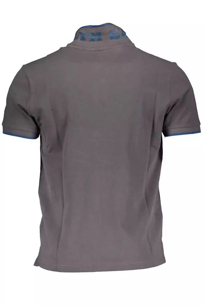 Gray Cotton Men Polo Shirt sold by Louxly product image thumbnail 2