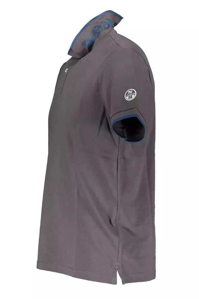 Gray Cotton Men Polo Shirt sold by Louxly product image thumbnail 3