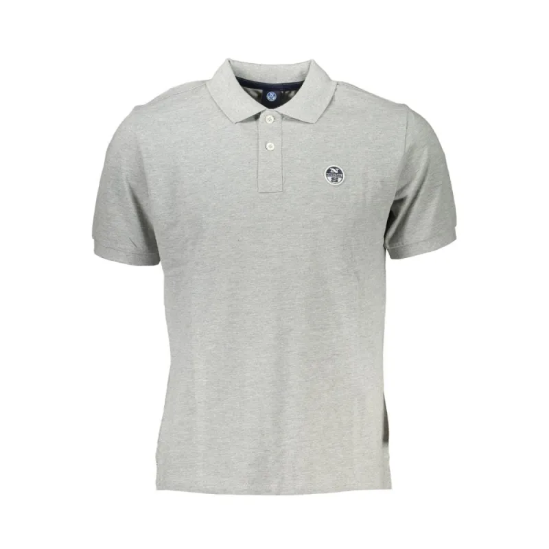 Gray Cotton Polo Shirt sold by Louxly