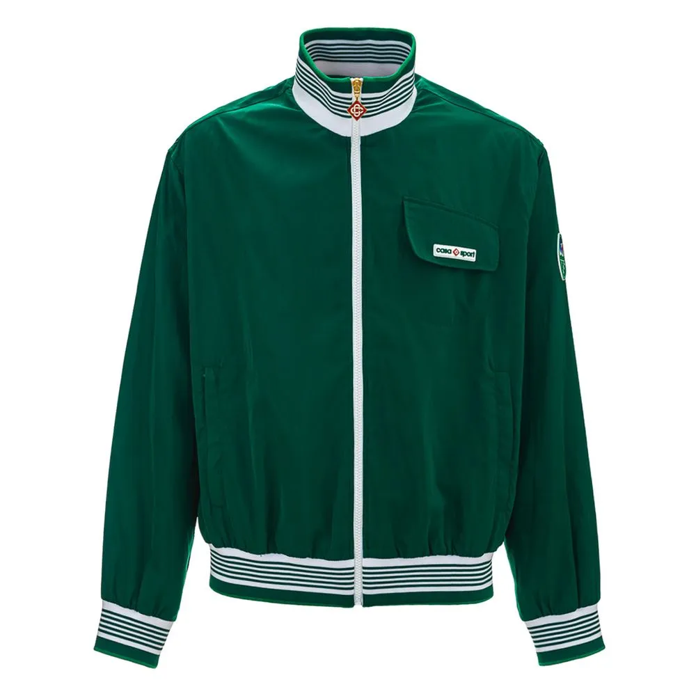 Green Polyester Jacket sold by Louxly